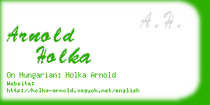 arnold holka business card